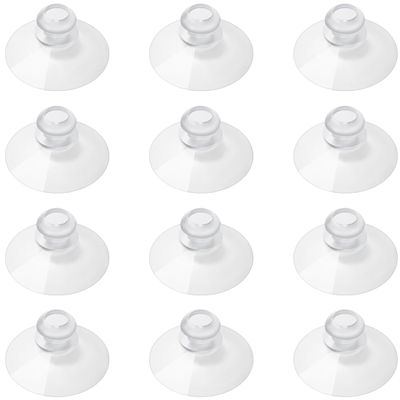 LuluEasy 200 Pieces 1.2 inch Small Clear Suction Cups for Glass, Without Hooks Without Holes, Thick Professional Sucker Pads for Organization Decoration Window Bathroom Kitchen Car Radar Detector