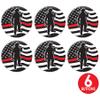 Beistle 6 Piece Firefighter Appreciation Pinback Button Badge Pins USA Patriotic Party Supplies And Favors view 2