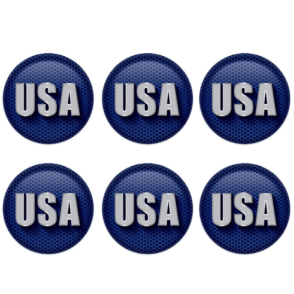 Beistle 6 Piece America USA Pinback Button Badge Pins For 4th Of July Patriotic Decorations Independence Day Party Supplies And Favors