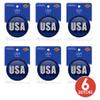 Beistle 6 Piece America USA Pinback Button Badge Pins For 4th Of July Patriotic Decorations Independence Day Party Supplies And Favors view 3