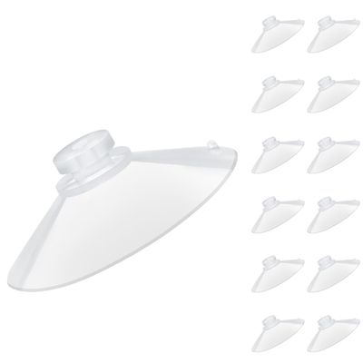 LuluEasy 12 Pieces 2.2 inch Large Clear Suction Cups for Glass, Thick Without Hooks Without Holes, Professional Heavy Duty Sucker for Home Organization Window Decoration Bathroom Kitchen Bird Feeder