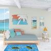 Caroline's Treasures 8656HRM2858 Blue Crab on Blue Indoor or Outdoor Runner Mat 28x58, 28H x 58W, Multicolor view 3