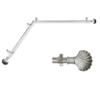 A&F Rod Dcor - Shell 13/16" Corner Window Curtain Rod 120-170" - Satin Nickel view 1