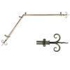 A&F Rod Dcor - Lily 13/16" Corner Window Curtain Rod 120-170" - Antique Brass view 1