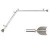 A&F Rod Dcor - Tail 13/16" Corner Window Curtain Rod 120-170" - Satin Nickel view 1