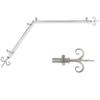 A&F Rod Dcor - Lily 13/16" Corner Window Curtain Rod 120-170" - Satin Nickel view 1