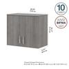Bush Business Furniture Universal Wall Cabinet with Doors and Shelves in Platinum Gray, Versatile Home Organizer, Office Storage Unit and Adjustable Shelving view 3