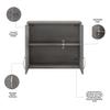 Bush Business Furniture Universal Wall Cabinet with Doors and Shelves in Platinum Gray, Versatile Home Organizer, Office Storage Unit and Adjustable Shelving view 4