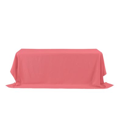Simply Elegant Rectangle Polyester Table Cover (90" x 156") Tablecloth Runner for Birthdays, Receptions, Weddings, Finished Hems, Machine Washable | Home Decor Accessory (Coral)