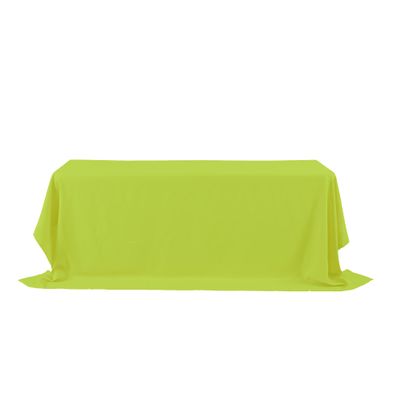 Simply Elegant Rectangle Polyester Table Cover (90" x 156") Tablecloth Runner for Birthdays, Receptions, Weddings, Finished Hems, Machine Washable | Home Decor Accessory (Lime Green)