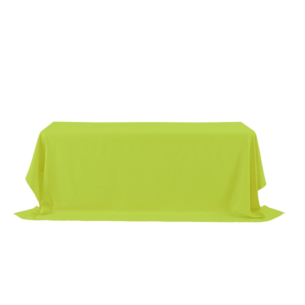 Simply Elegant Rectangle Polyester Table Cover (90" x 156") Tablecloth Runner for Birthdays, Receptions, Weddings, Finished Hems, Machine Washable | Home Decor Accessory (Lime Green)