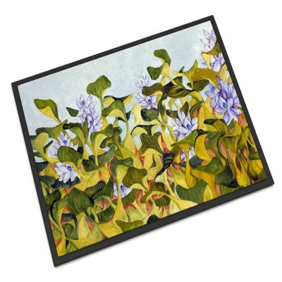 Caroline's Treasures FHC1004MAT Water Hyacinth by Ferris Hotard Doormat 18x27 Front Door Mat Indoor Outdoor Rugs for Entryway, Non Slip Washable Low Pile, 18H X 27W