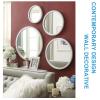 Bathroom Mirrors Wall Mounted | Round Mirrors for Walls, 30cm 40cm 50cm 60cm 70cm | Large Wall Mirrors for Living Room Hallway Bedroom or Sanitary, White Wood Frame view 2