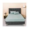 MZP Luxury 100% Cotton 1 Fitted Sheet Only 28cm Extra Deep Bottom Bed Sheet Single Twin 4ft Small Double Full King Queen Bedsheets Soft Breathable Bed Linen (Color : Blue A, Size : 180x200cm) view 1