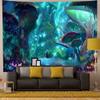 Aidatain Enchanted Forest Mushroom Plant Tapestry Fairy Tale Large Tree Jungle Landscape Wall Hanging Flannel Large 80" 60" Tapestries for Bedroom Living Room Dorm GTWHAT250 view 4