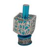 EMANUEL Yair Decorative Dreidel with Jerusalem Cutout and Stand | Hanukkah Sevivon Gift Jewish Decorations (Turquoise, Medium) view 1