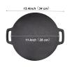 11-Inch Cast Iron Roti Tawa, Double Handled Cast Iron Crepe Pan for Dosa, Tortillas view 2
