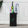 Umbrella Rack Hua Black Metal Umbrella Storage Rack, Household Foyer Hallway Square Umbrella Stand, Large Capacity, 20x20x40cm view 3