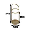 Umbrella Rack Hua Modern Creative Metal Umbrella Stand, Umbrella Storage Rack for Home Hotel Entrance, Stable Base with Drip Tray, Black, Golden, 25x25x70cm (Color : Gold) view 4