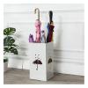Umbrella Rack Hua Stable Metal Umbrella Stand, Modern Creative Umbrella Storage Rack, Large Capacity, Two Storage Ports, Black, White, 20x20x40cm (Color : White) view 1