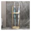 Umbrella Rack Hua Metal Creative Umbrella Storage Rack with Drip Tray, Home Business Umbrella Stand, Black, Golden, 25x25x70cm (Color : Gold) view 1