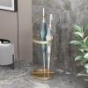 Umbrella Rack Hua Metal Creative Umbrella Storage Rack with Drip Tray, Home Business Umbrella Stand, Black, Golden, 25x25x70cm (Color : Gold) view 3