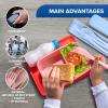 Wheat Straw Utensils Set with Case, 4 Adult Travel Silverware Sets view 4