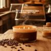 96NORTH Luxury Coffee Soy Candle | Large 3 Wick Jar Candle | Up to 40 Hours Burning Time | 100% Natural Soy Wax | Housewarming Gift for Men and Women view 2