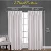 LITTLE BIRD 100% Polyester Fabric Double Pinch Pleat Blackout Window Curtains Panels Measurement Grey, W(21+21) L95(2 Panels Combined Size Dimension W 42" x L 95") view 2