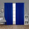 100% Polyester Fabric Double Pinch Pleat Blackout Window Curtains Panels Measurement Royal Blue, W(26+26) L84(2 Panels Combined Size Dimension W 52" x L 84") view 1