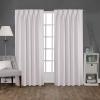 100% Polyester Fabric Double Pinch Pleat Blackout Window Curtains Panels Measurement Pure White, W(21+21) L108(2 Panels Combined Size Dimension W 42" x L108) view 1