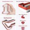 3Pcs Number One Cookie Cutters 5", 4", 3", 1 Cookie Cutter Set, Biscuit Cutter, 0.4MM Thickness Heavy Duty Food-Grade Stainless Steel, Coated with Soft PVC for Protection view 2
