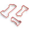 3Pcs Number One Cookie Cutters 5", 4", 3", 1 Cookie Cutter Set, Biscuit Cutter, 0.4MM Thickness Heavy Duty Food-Grade Stainless Steel, Coated with Soft PVC for Protection view 3