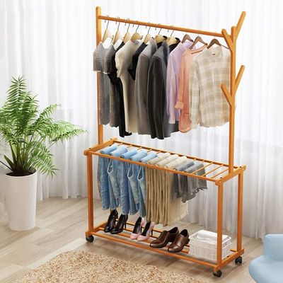 WXJLYZRCXK Clothes Stand,Coat Rack Coat Rack Freestanding Trouser Hanger Solid Wood, Multi-Functional Pants Rack Removable Clothes Display Stand for Balcony/Bedroom/Clothing Store,6037175Cm