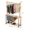 WXJLYZRCXK Clothes Stand,Coat Rack Coat Rack Freestanding Trouser Hanger Solid Wood, Multi-Functional Pants Rack Removable Clothes Display Stand for Balcony/Bedroom/Clothing Store,6037175Cm view 2