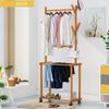 WXJLYZRCXK Clothes Stand,Coat Rack Coat Rack Freestanding Trouser Hanger Solid Wood, Multi-Functional Pants Rack Removable Clothes Display Stand for Balcony/Bedroom/Clothing Store,6037175Cm view 3