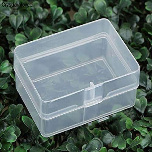 Anncus 50pcs Clear Lidded Small Plastic Box Sundries Tools Cotton swab Storage Box Jewelry Display Box Screw Case Beads Container - (Size: Transparent, Color: 7x5x2.9cm R477)