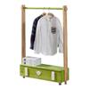 WXJLYZRCXK Clothes Stand,Coat Rack Children's Solid Wood Coat Rack with Wheels, Floor-Standing Clothes Storage Cabinet, Removable Bedroom Hanger, Clothing Store Display Stand,12022120Cm view 1