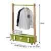 WXJLYZRCXK Clothes Stand,Coat Rack Children's Solid Wood Coat Rack with Wheels, Floor-Standing Clothes Storage Cabinet, Removable Bedroom Hanger, Clothing Store Display Stand,12022120Cm view 2