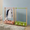 WXJLYZRCXK Clothes Stand,Coat Rack Children's Solid Wood Coat Rack with Wheels, Floor-Standing Clothes Storage Cabinet, Removable Bedroom Hanger, Clothing Store Display Stand,12022120Cm view 4