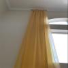 Ikiriska Sheer Polyester Extra Long Curtains 8-24 ft Grommet top (Gold Organza, 50Wx132L) view 2
