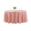 108 inch Round Tablecloth Washable Polyester Table Cloth Decorative Table Cover for Wedding Party Dining Banquet108 inch, Dusty Pink view 1