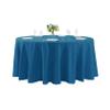 108 inch Round Tablecloth Washable Polyester Table Cloth Decorative Table Cover for Wedding Party Dining Banquet108 inch, Mediterranean Blue view 1