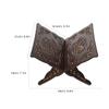 BESTOYARD Carved Wooden Quran Book Stand, Decorative Rehal Holder for Holy Bible Display & Prayer Books, Foldable Muslim Prayer Islamic Eid & Ramadan, 8.3 * 9.4 Inch view 2