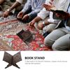 BESTOYARD Carved Wooden Quran Book Stand, Decorative Rehal Holder for Holy Bible Display & Prayer Books, Foldable Muslim Prayer Islamic Eid & Ramadan, 8.3 * 9.4 Inch view 3