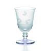 13H055-AM Cold Sake Glass with Base, Approx. 2.4 fl oz (70 ml), Kiriko Moon Rabbit, Amethyst, Made in Japan view 1
