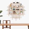 ZWJABYY Display Shelf-Shelf Wall Mount-Cubbies Storage Shelves-Antique Display Rack-Grid Wall-for Home Antique-Suitable for Living Room Study Room Home Decor,B-7070cm view 2