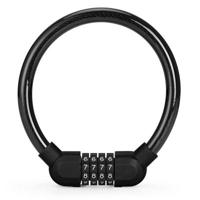 Faruxue 4-Digit Combination Padlocks, Multi-Purpose Bicycle Code Lock, 6 in Universal Motorcycle Helmet Code Lock, Travel Cable Combination Security Padlock for Pram, Bicycle, Backpack, Luggage