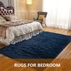 Arbosofe Area Rugs Shaggy Rugs Fluffy Carpets, 6x9 Feet Navy Blue, Modern Plush Carpets for Living Room Bedroom for Kids Girls and Boys, Playroom, and Nursery Room Home Decor view 3