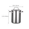 Cabilock 1set Portable Stainless Steel Frying Pot with Drainer Basket Energy Efficient Deep Fryer for Home Cooking Lightweight and Easy to Clean for Fish Shrimp and Fries view 2